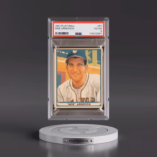1941 Play Ball #57 Moe Arnovich (PSA 4 VG-EX)