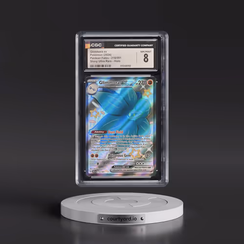 2024 Paldean Fates - PAF EN #218/091 Glimmora ex - Shiny Ultra Rare Holo (CGC 8 NM-MT)