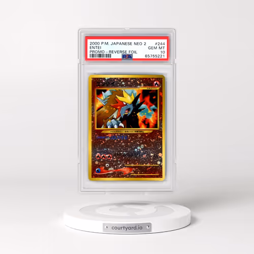 2000 Pokémon Neo 2 Promo #244 Entei - Reverse Foil (PSA 10 GEM MINT)
