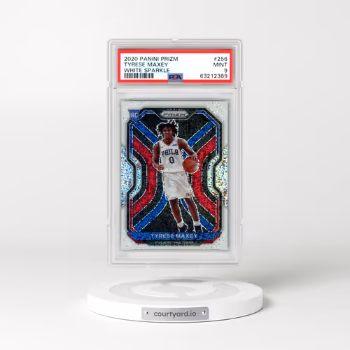 2020 Panini Prizm #256 Tyrese Maxey - White Sparkle (PSA 9 MINT)