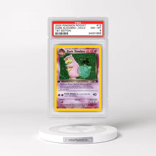 2000 Pokémon Rocket #12 Dark Slowbro - 1st Edition Holo (PSA 8 NM-MT)