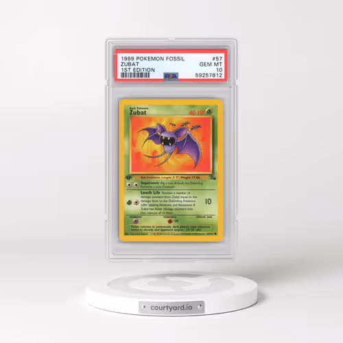 1999 Pokémon Fossil #57 Zubat - 1st Edition (PSA 10 GEM MINT)