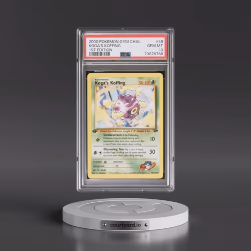 2000 Pokémon Gym Challenge #48 Koga's Koffing - 1st Edition (PSA 10 GEM MINT)