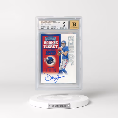 2019 Panini Contenders '98 Rookie Ticket Autographs #1998DJ Daniel Jones (BGS 9 MINT)