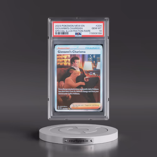 2023 Pokémon Mew EN-151 #204 Giovanni's Charisma - Special Illustration Rare (PSA 10 GEM MINT)