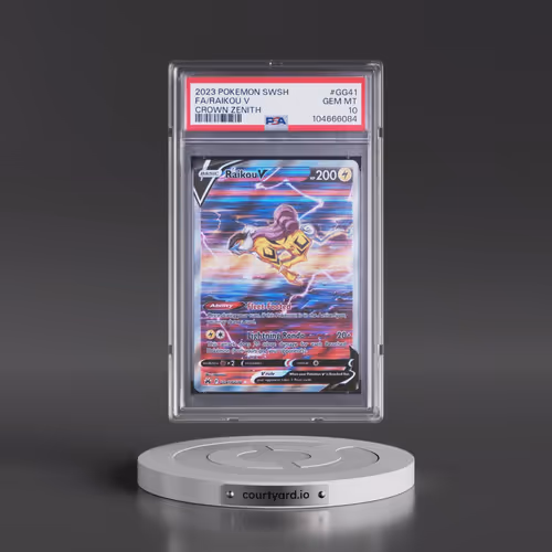 2023 Pokémon Sword and Shield Crown Zenith #GG41 Raikou V - Holo Full Art (PSA 10 GEM MINT)