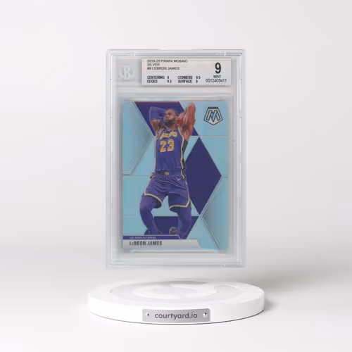 2019 Panini Mosaic #8 LeBron James - Silver Prizm (BGS 9 MINT)