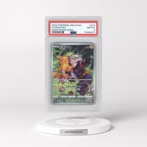 2022 Pokémon Sword & Shield Dark Phantasma #073 Pikachu - Full Art (PSA 8 NM-MT)