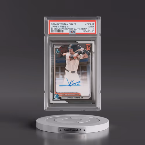 2024 Bowman Draft Chrome Prospect Autographs #CPAJT James Tibbs III (PSA 9 MINT)