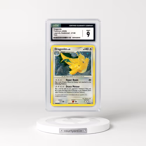 2008 Legends Awakened #2 Dragonite - Holo (CGC 9 MINT)