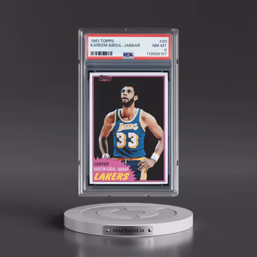 1981 Topps #20 Kareem Abdul-Jabbar (PSA 8 NM-MT)