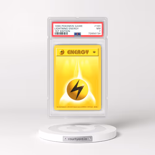 1999 Pokémon Game #100 Lightning Energy - 1st Edition (PSA 7 NM)