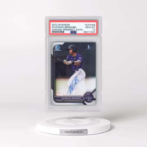 2022 Bowman Chrome Prospect Autographs #CPAWB Warming Bernabel (PSA 10 GEM MINT)