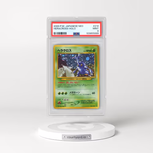 2000 Pokémon Neo #214 Heracross - Holo (PSA 9 MINT)