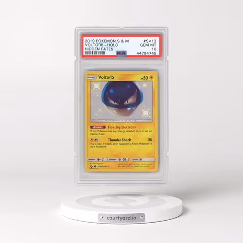 2019 Pokémon Sun & Moon Hidden Fates #SV13 Voltorb - Holo (PSA 10 GEM MINT)