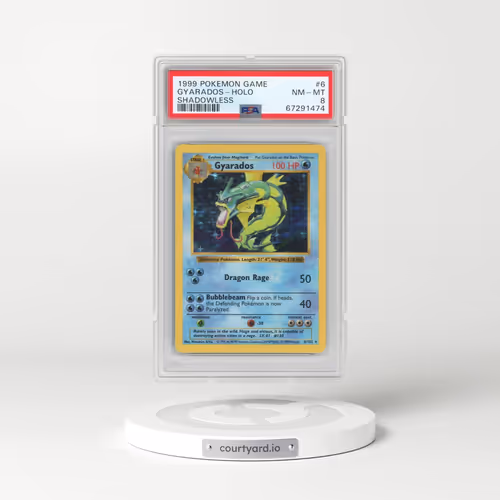 1999 Pokémon Game #6 Gyarados - Holo Shadowless (PSA 8 NM-MT)