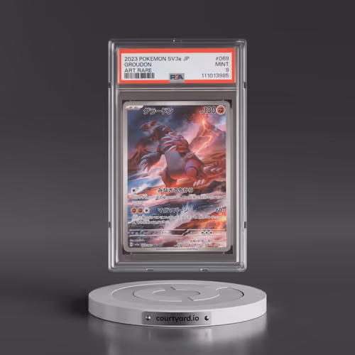 2023 Pokémon Sv3a-Raging Surf #069 Groudon - Art Rare (PSA 9 MINT)