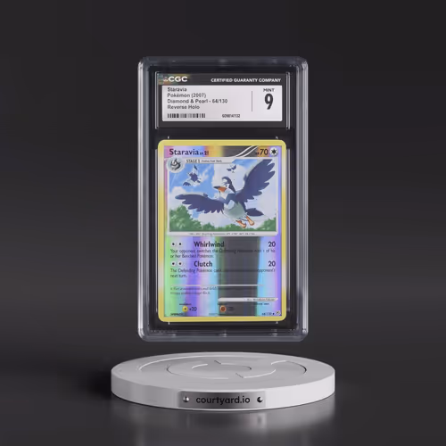 2007 Diamond & Pearl #64/130 Staravia - Reverse Holo (CGC 9 MINT)