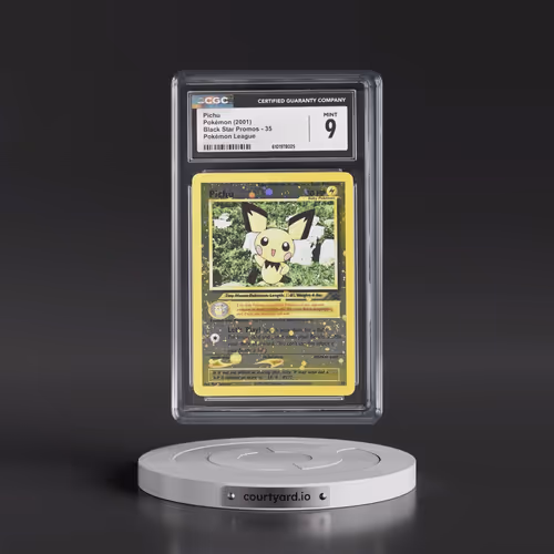 1999 Black Star Promos #35 Pichu - Reverse Holo Pokémon League () (CGC 9 MINT)