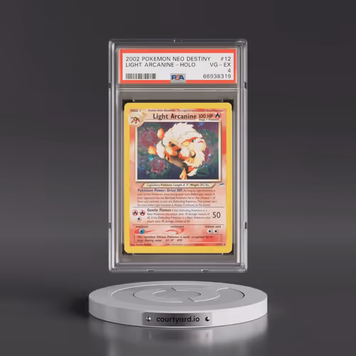2002 Pokémon Neo Destiny #12 Light Arcanine - Holo (PSA 4 VG-EX)