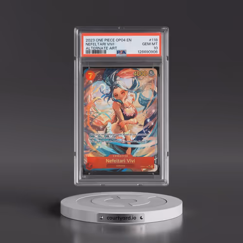 2023 One Piece OP04-Kingdoms of Intrigue #118 Nefeltari Vivi - Alternate Art (PSA 10 GEM MINT)