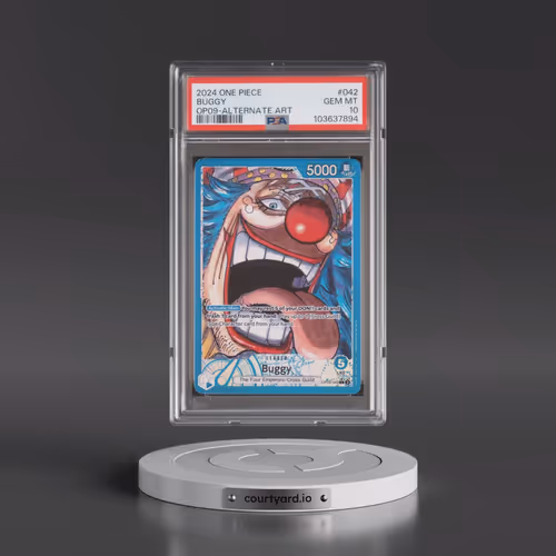 2024 One Piece OP09-Emperors in the New World #042 Buggy - Alternate Art (PSA 10 GEM MINT)
