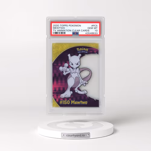 2000 Topps Pokémon TV Animation Clear Cards #PC5 Mewtwo (PSA 10 GEM MINT)