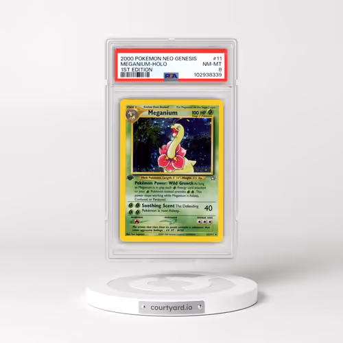 2000 Pokémon Neo Genesis #11 Meganium - 1st Edition Holo (PSA 8 NM-MT)