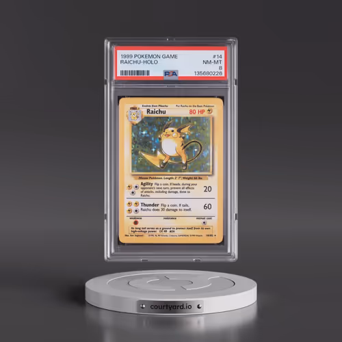1999 Pokémon Game #14 Raichu - Holo (PSA 8 NM-MT)