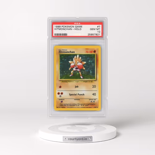 1999 Pokémon Game #7 Hitmonchan - Holo (PSA 10 GEM MINT)