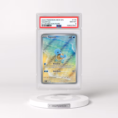 2023 Pokémon Mew EN-151 #170 Squirtle - Illustration Rare (PSA 8 NM-MT)