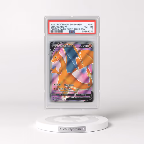 2020 Pokémon Swsh Black Star Promo #050 Charizard V - Holo Champion's Path Elite Trainer Box (PSA 8