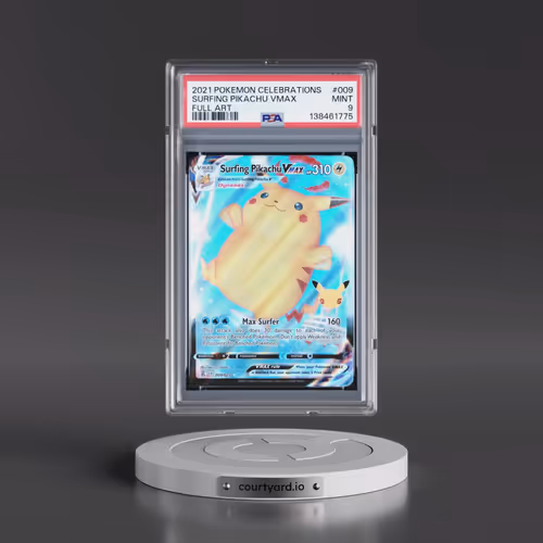 2021 Pokémon Celebrations #009 Surfing Pikachu Vmax - Full Art (PSA 9 MINT)