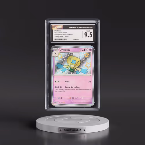 2024 Paldean Fates - PAF EN #156/091 Drifblim - Shiny Rare Holo (CGC 9.5 MINT+)