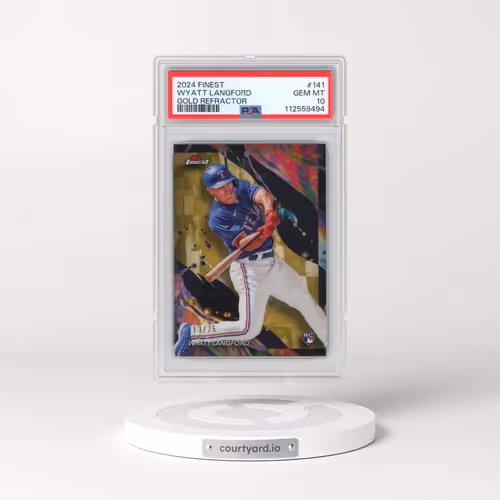 2024 Topps Finest #141 Wyatt Langford - Gold Refractor (PSA 10 GEM MINT)