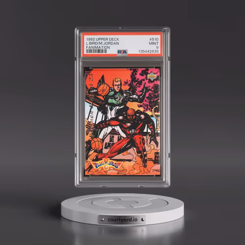 1992 Upper Deck #510 Larry Bird/Michael Jordan - Fanimation (PSA 9 MINT)