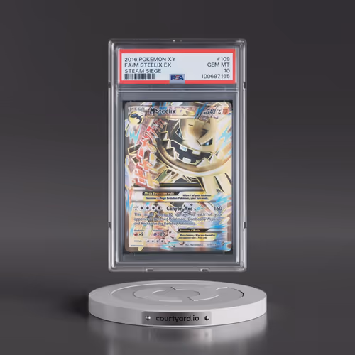 2016 Pokémon XY Steam Siege #109 M Steelix EX - Holo Full Art (PSA 10 GEM MINT)