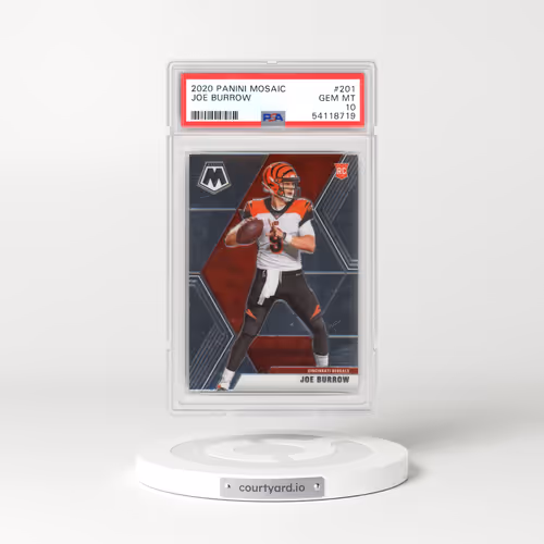 2020 Panini Mosaic #201 Joe Burrow (PSA 10 GEM MINT)