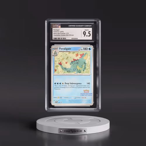 2025 Pokémon Svp EN-SV Black Star Promo #213 Feraligatr - Illustration Contest 2024 (CGC 9.5 MINT+)