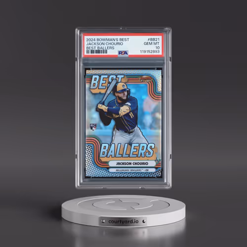 2024 Bowman's Best Best Ballers #BB21 Jackson Chourio (PSA 10 GEM MINT)