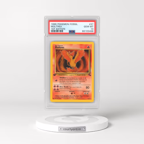 1999 Pokémon Fossil #27 Moltres - 1st Edition (PSA 10 GEM MINT)