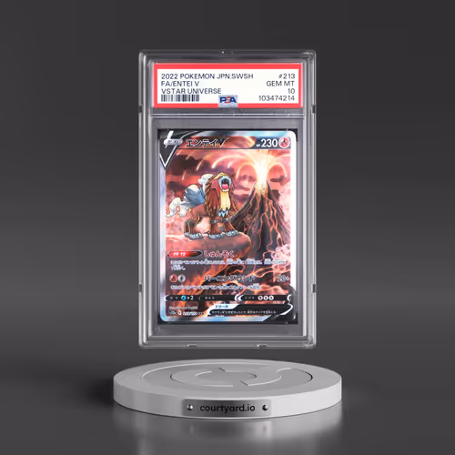 2022 Pokémon Sword & Shield Vstar Universe #213 Entei V - Holo Full Art (PSA 10 GEM MINT)