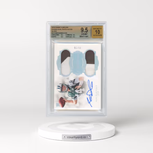 2018 Panini Flawless Rookie Dual Patch Autographs #SD Sam Darnold - Silver (BGS 9.5 GEM MINT)