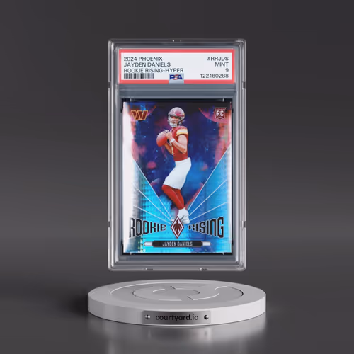 2024 Panini Phoenix Rookie Rising #RRJDS Jayden Daniels - Hyper (PSA 9 MINT)