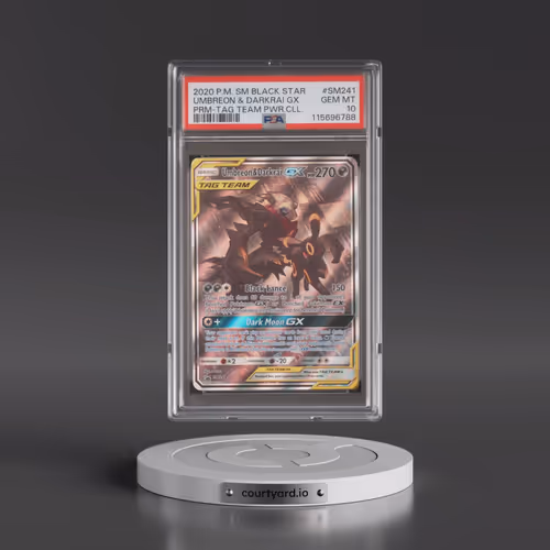 2020 Pokémon SM Black Star Promo #SM241 Umbreon & Darkrai GX - Holo Tag Team Powers Collection (PSA