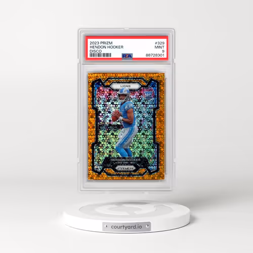 2023 Panini Prizm #329 Hendon Hooker - Disco Prizm (PSA 9 MINT)