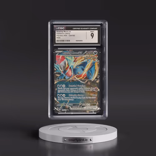 2023 Pokémon Par EN-Paradox Rift #124 Roaring Moon EX - Holo (CGC 9 MINT)