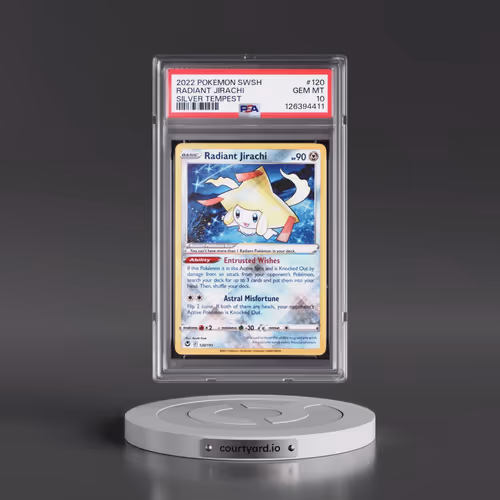 2022 Pokémon Sword & Shield Silver Tempest #120 Radiant Jirachi - Holo (PSA 10 GEM MINT)