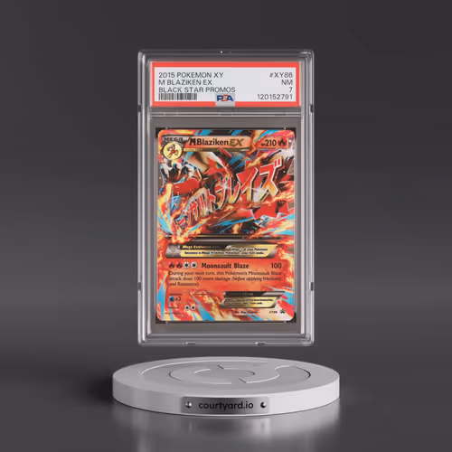 2015 Pokémon XY Black Star Promos #XY86 M Blaziken EX - Holo (PSA 7 NM)