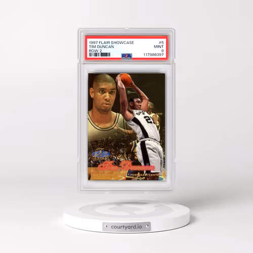 1997 Flair Showcase #5 Tim Duncan - Row 2 (PSA 9 MINT)